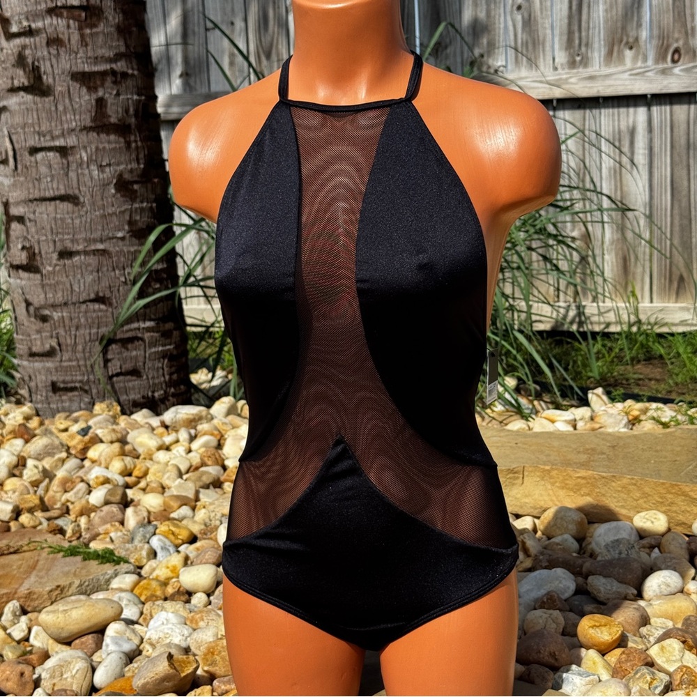 Victoria's Secret Sexy Black Mesh One Piece Swimsuit size Small - Picture 8 of 10